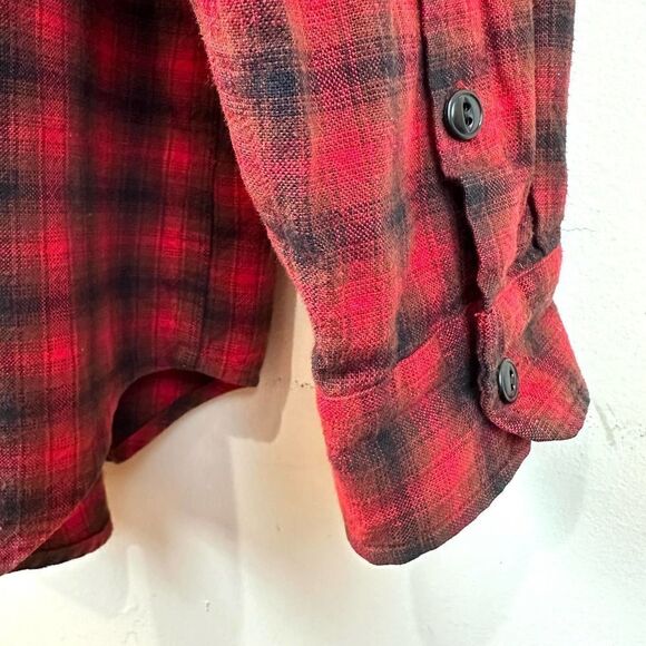 Polo‎ Jeans Ralph Lauren Vintage Red Flannel Shirt Men’s Large Read - Picture 6 of 8